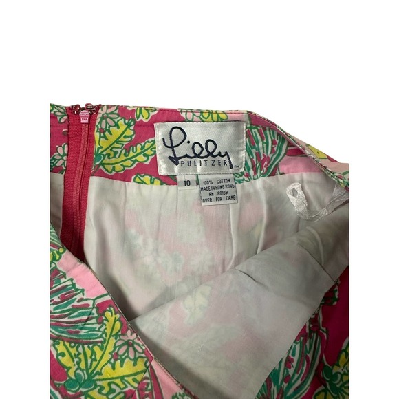 Lilly Pulitzer Pink Tropical Print Braided Detail Skirt - Picture 3 of 6